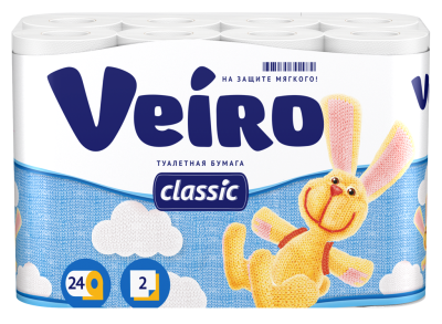 Бумага туалетная 2-х сл. VEIRO классик  сп...